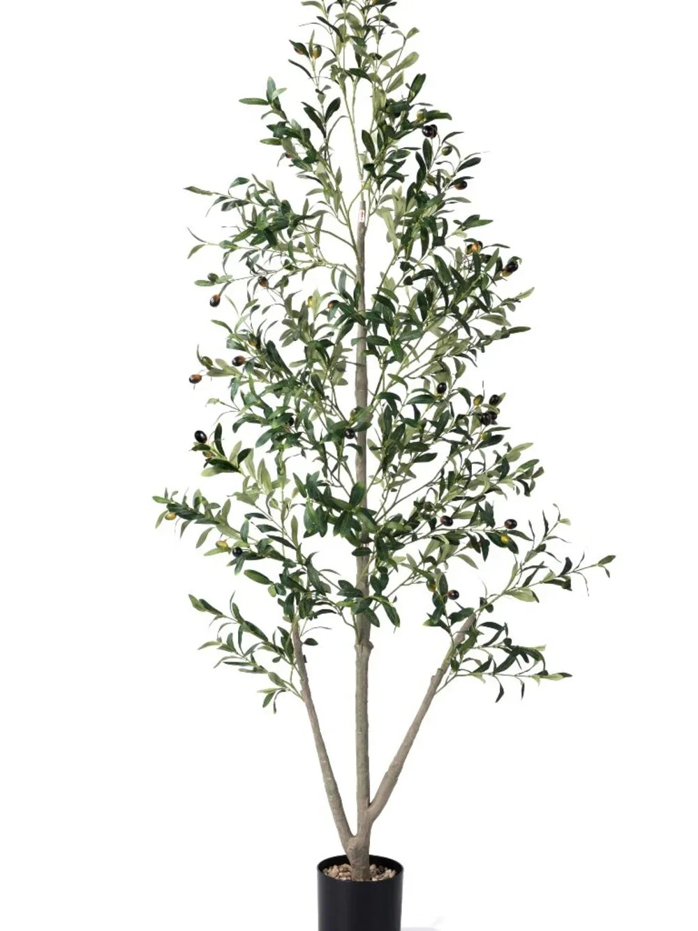 Olive Trees Artificial Indoor, 5FT Tall Faux Olive Tree with Moss and Planter, A